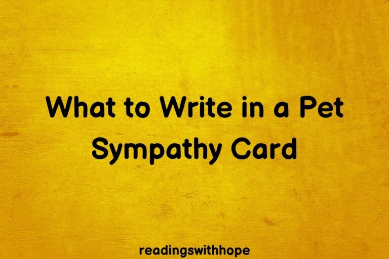 What to Write in a Pet Sympathy Card