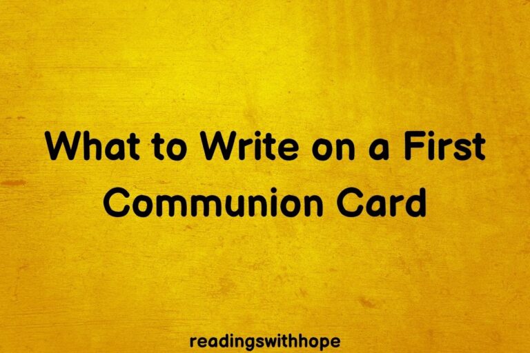 What to Write on a First Communion Card
