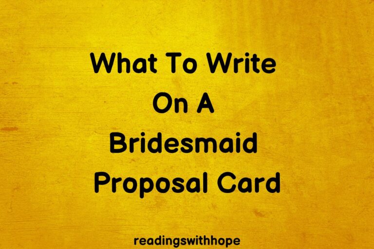 What To Write On A Bridesmaid Proposal Card