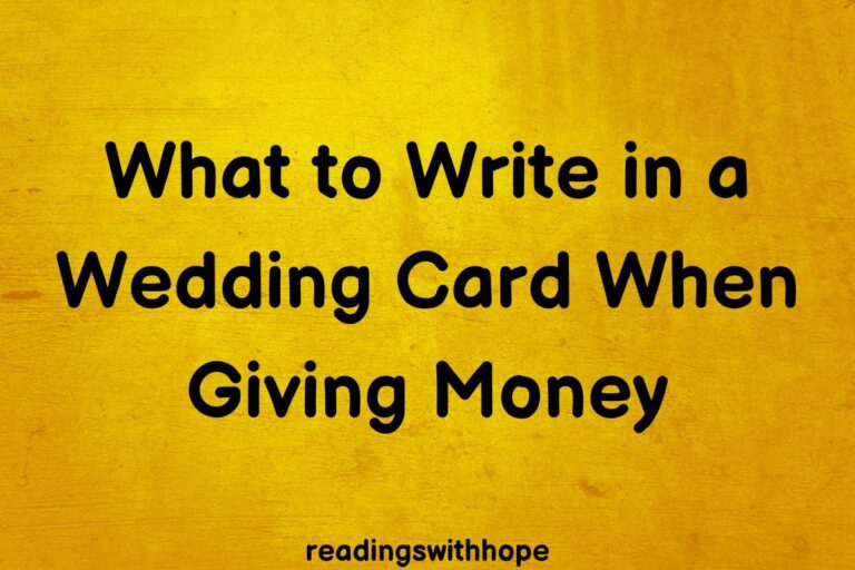 What to Write in a Wedding Card When Giving Money
