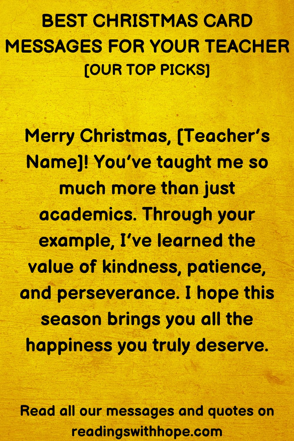 40 Christmas Messages For Your Teacher