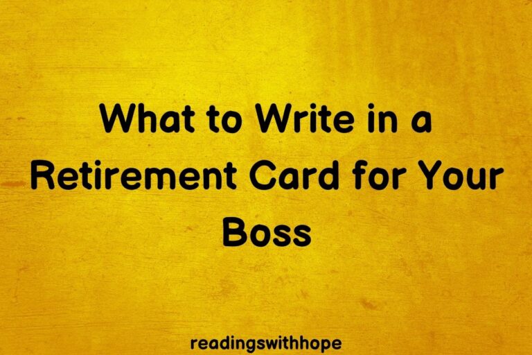What to Write in a Retirement Card for Your Boss