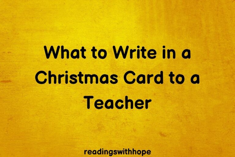What to Write in a Christmas Card to a Teacher