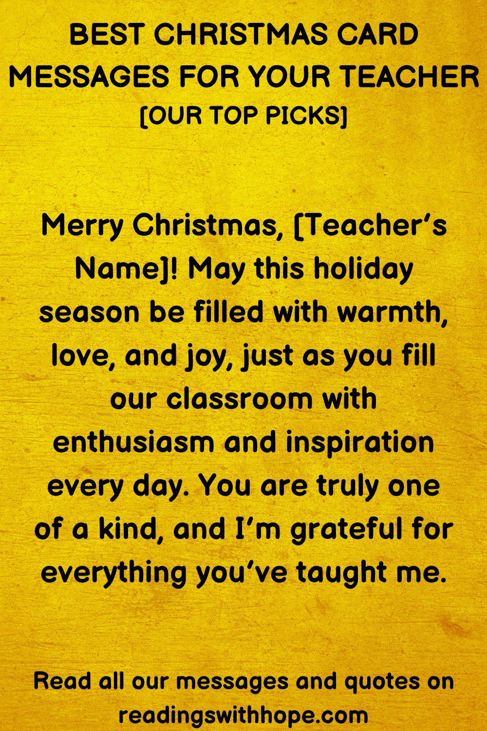 40 Christmas Messages For Your Teacher