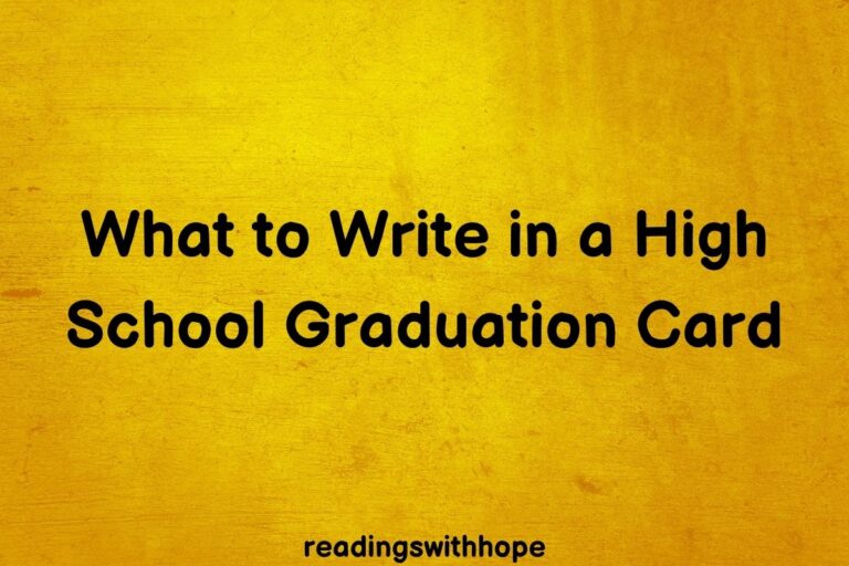 What to Write in a High School Graduation Card
