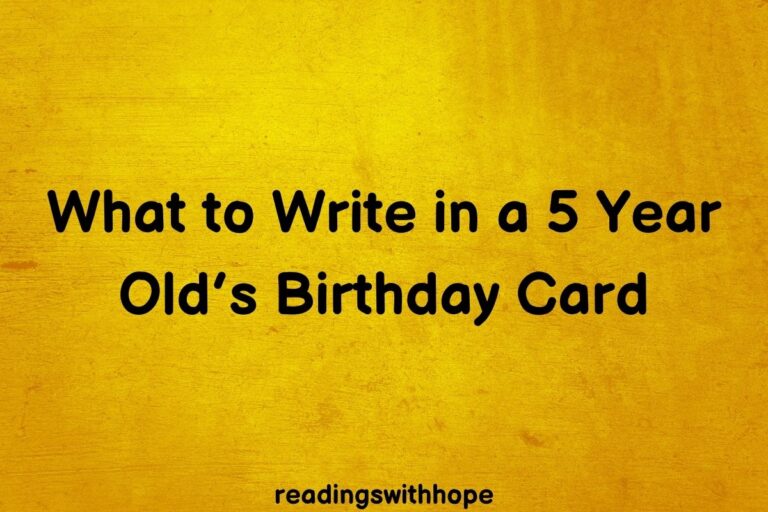 What to Write in a 5-Year-Old’s Birthday Card