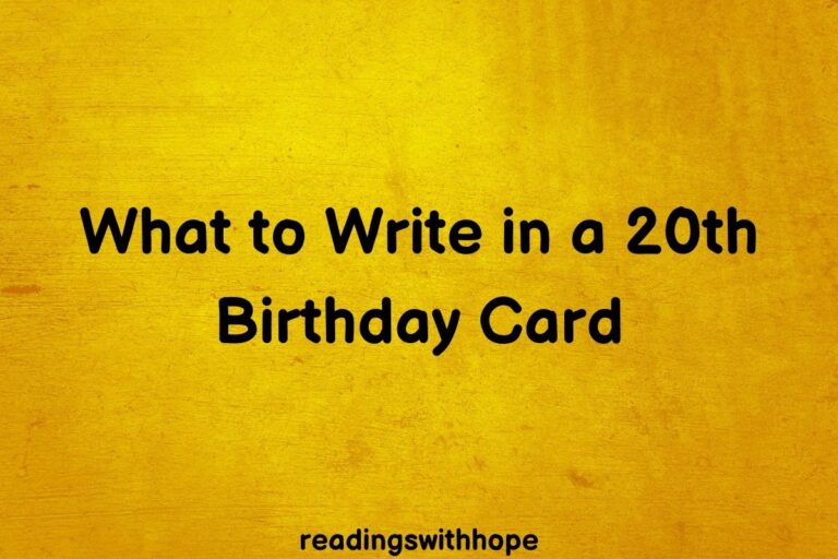 100 Amazing 20th Birthday Card Messages