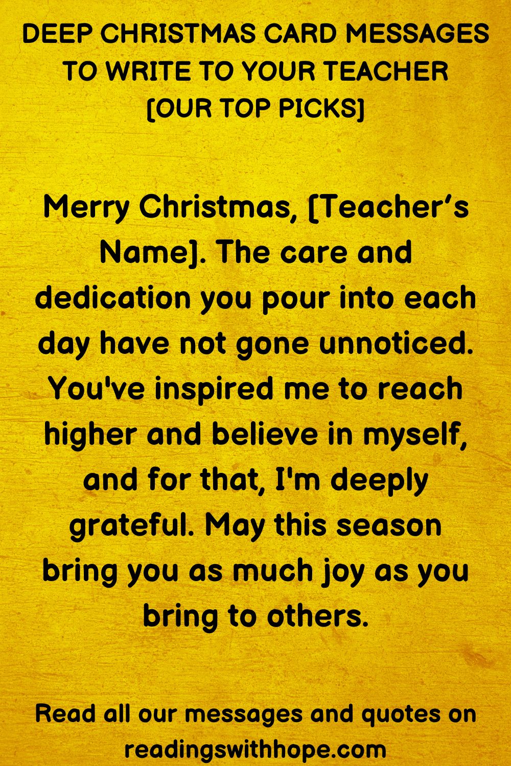 40 Christmas Messages For Your Teacher