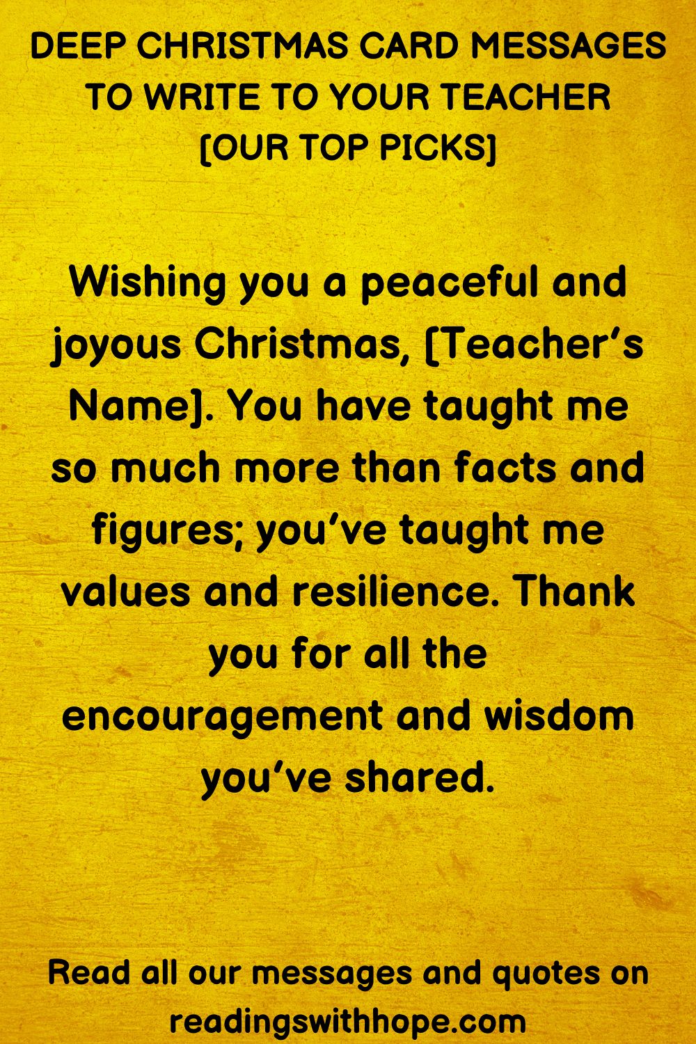 40 Christmas Messages For Your Teacher