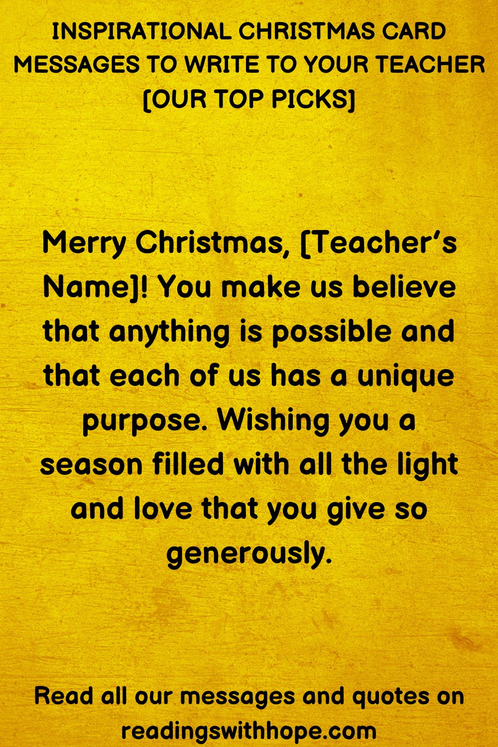 40 Christmas Messages For Your Teacher