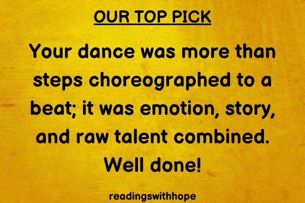 Congratulations Message for Winning a Dance Contest