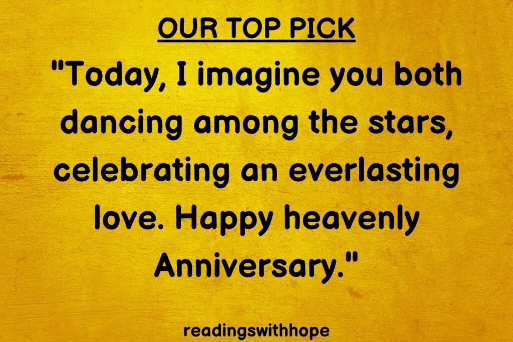 Wedding Anniversary Quote for Parents in Heaven