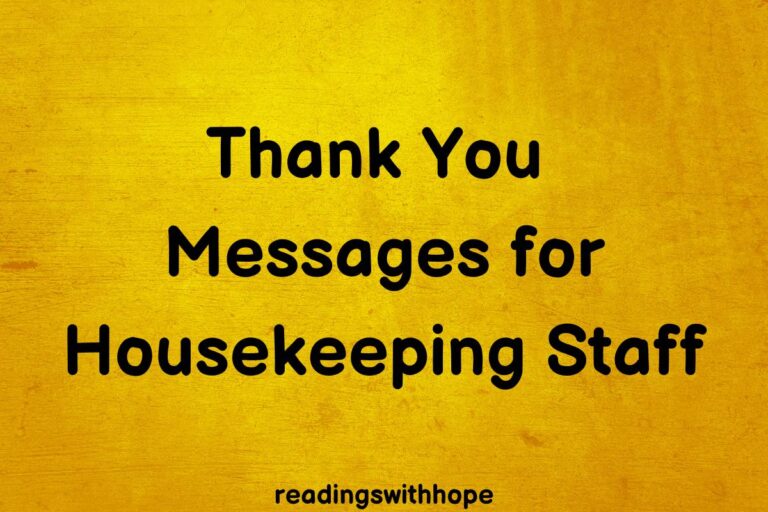 60 Thank You Messages and Notes for Housekeeping Staff