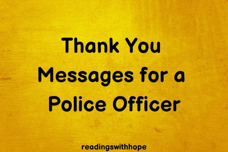 Thank You Messages for a Police Officer