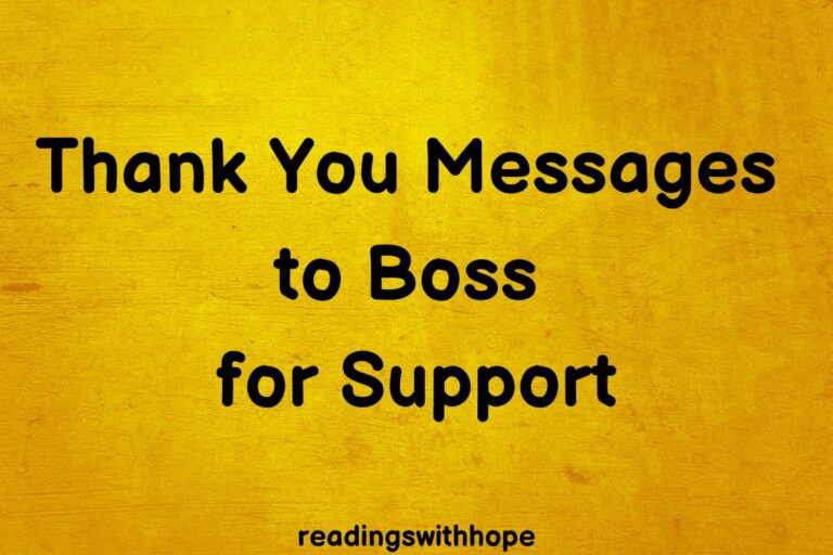 140 Thank You Messages to Boss for Support