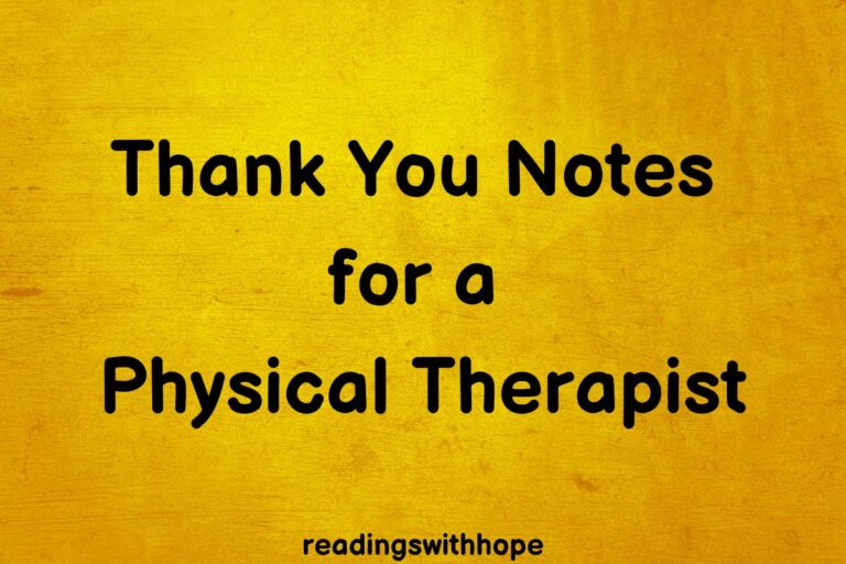 40 Thank You Notes for a Physical Therapist [+Messages]