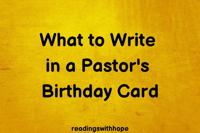 What to Write in a Pastor’s Birthday Card