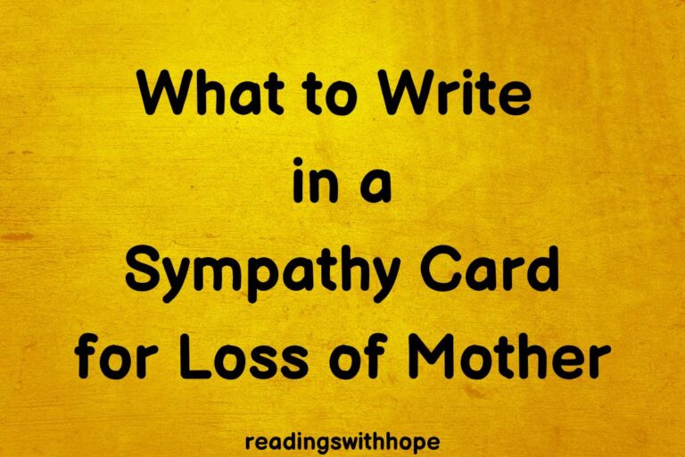 What to Write in a Sympathy Card for the Loss of Mother