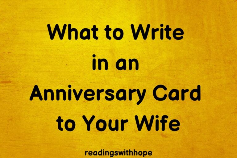 What to Write in an Anniversary Card to Your Wife