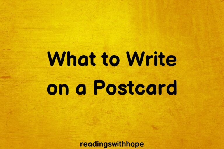 What to Write on a Postcard