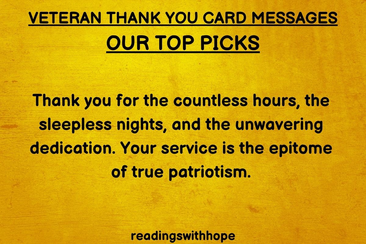 what to write in a veterans thank you card