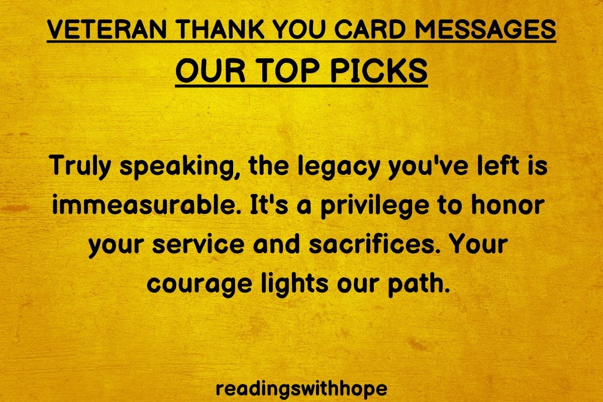 veteran thank you card message