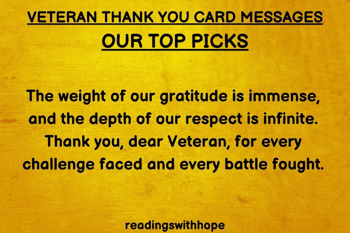 veteran thank you card message