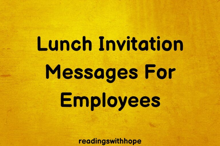 60 Lunch Invitation Messages For Employees