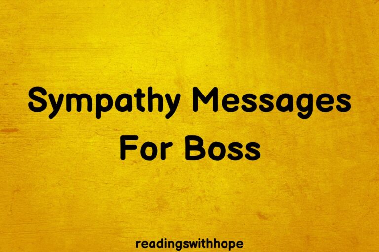 50 Sympathy Messages For Boss