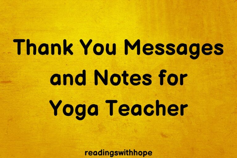 Thank You Messages and Notes for Yoga Teacher