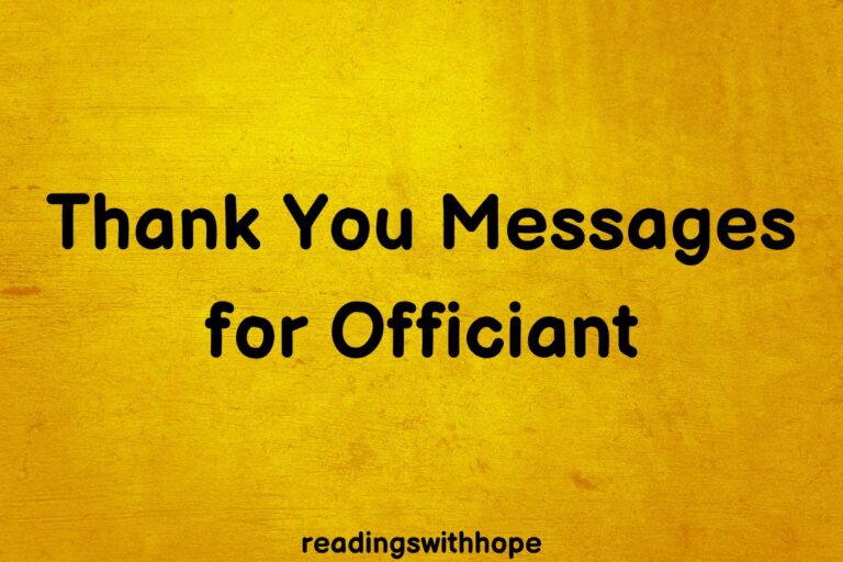 40 Thank You Messages for Officiant
