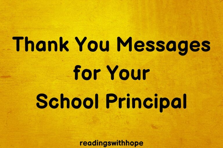 80 Thank You Messages for School Principal