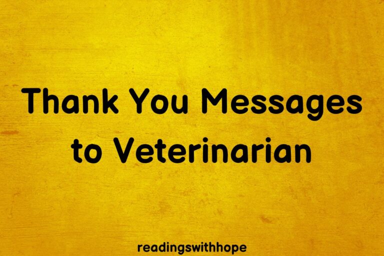 40 Thank You Messages to Veterinarian