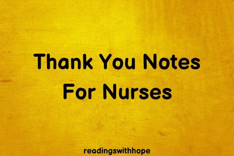 Thank You Notes For Nurses