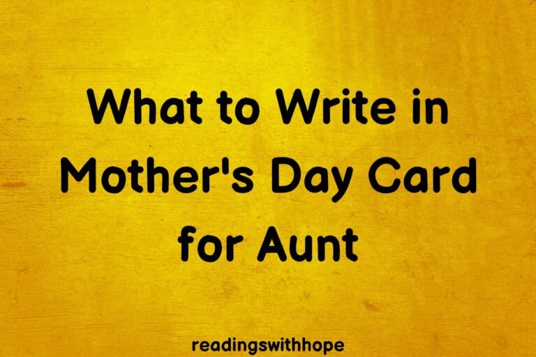 What to Write in Mother’s Day Card for Aunt