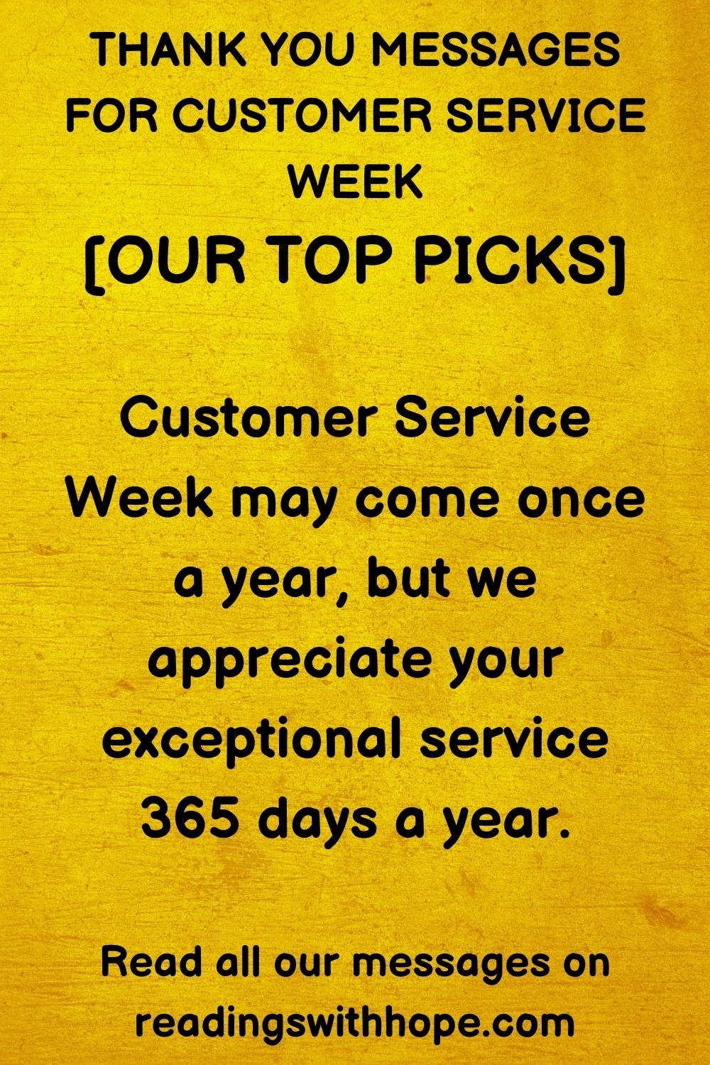 thank you message for customer service week