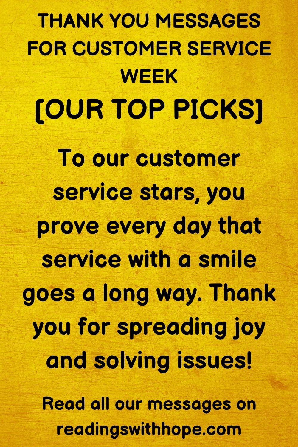 thank you note for customer service week