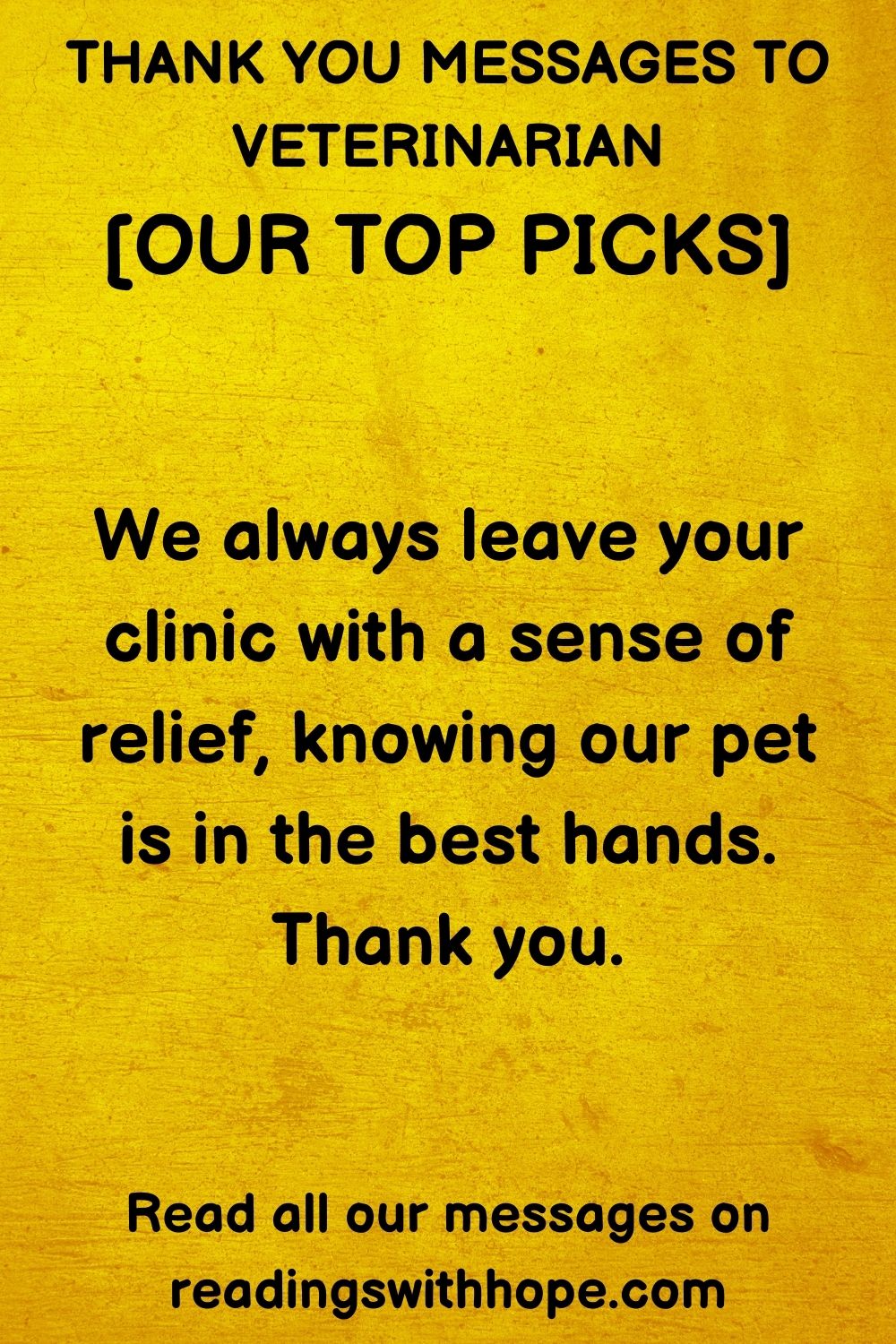 Thank You Message to Veterinarian