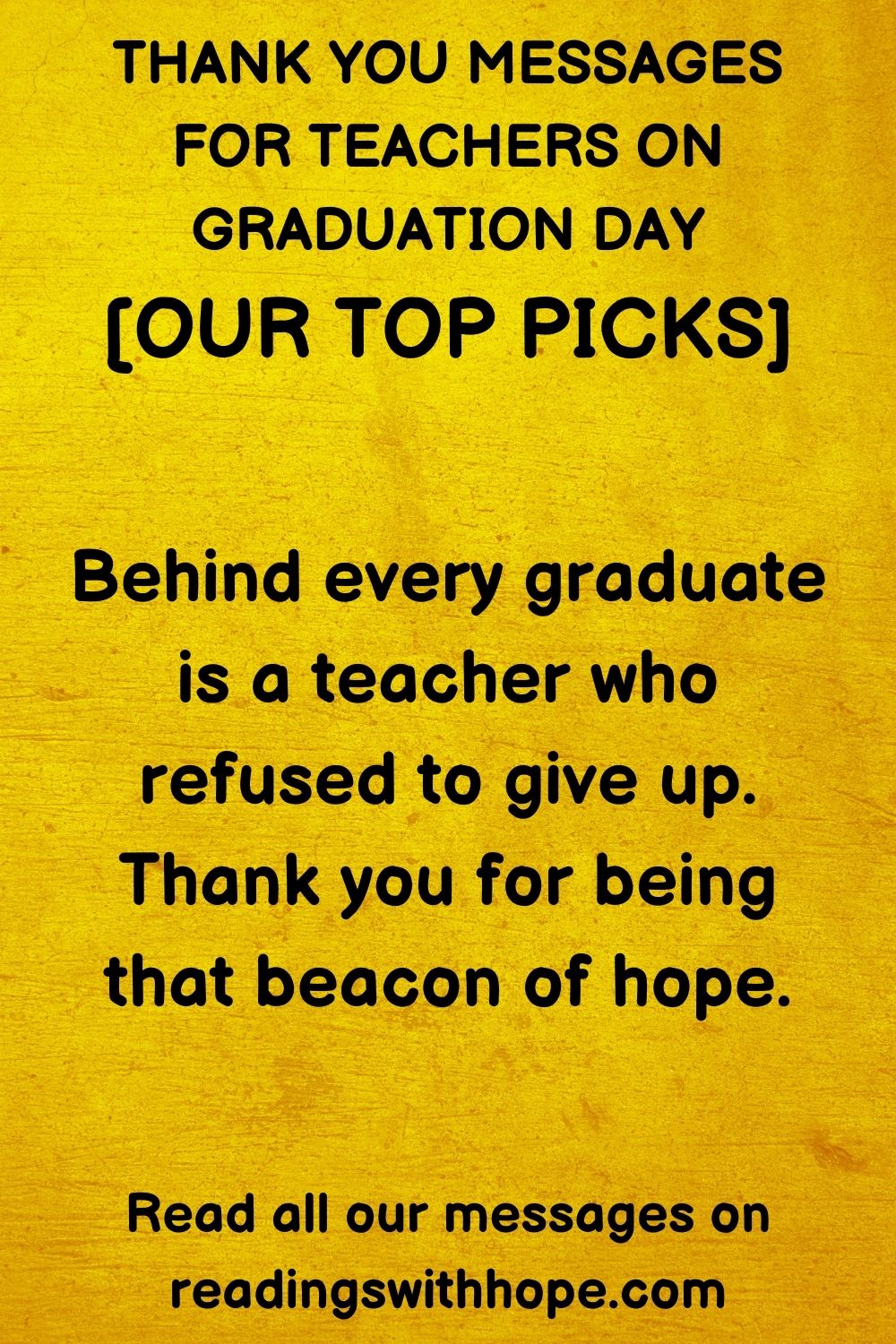 Thank You note For Teachers On Graduation Day