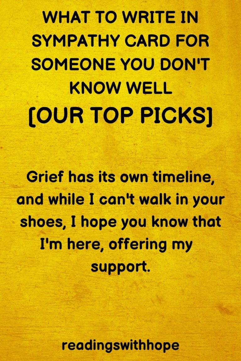 What to Write in Sympathy Card for Someone You Don't Know Well