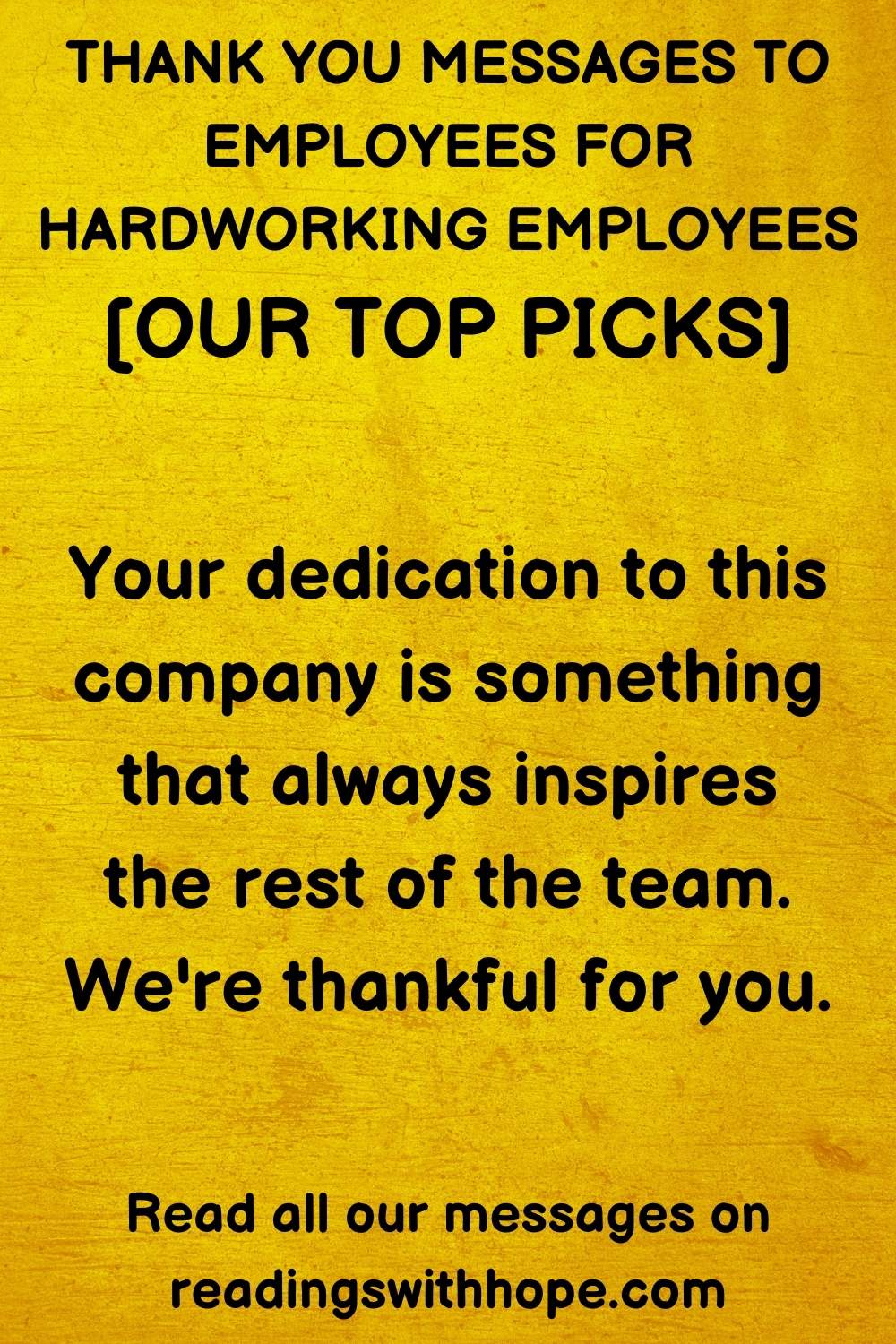 Special Thank You Messages to Employees for Hard Work