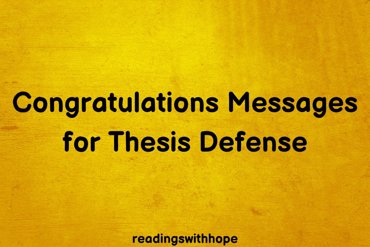 congratulations on defending your thesis