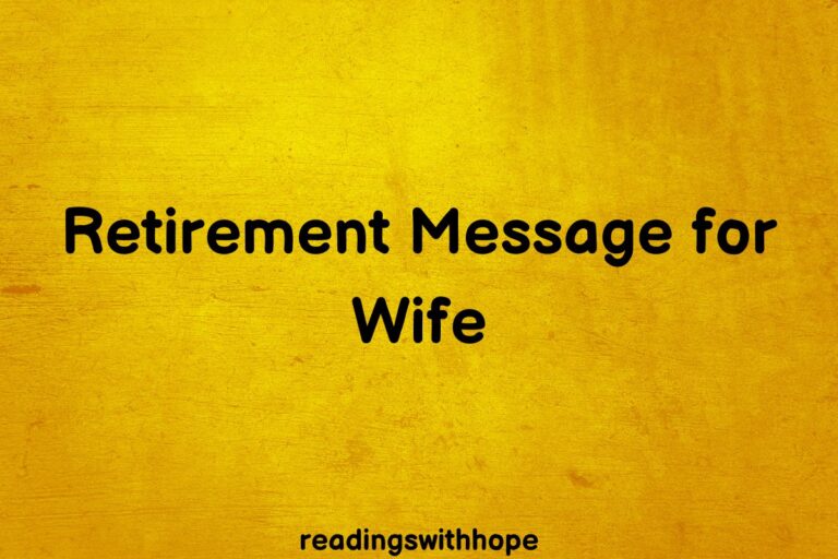 60 Retirement Messages for Wife