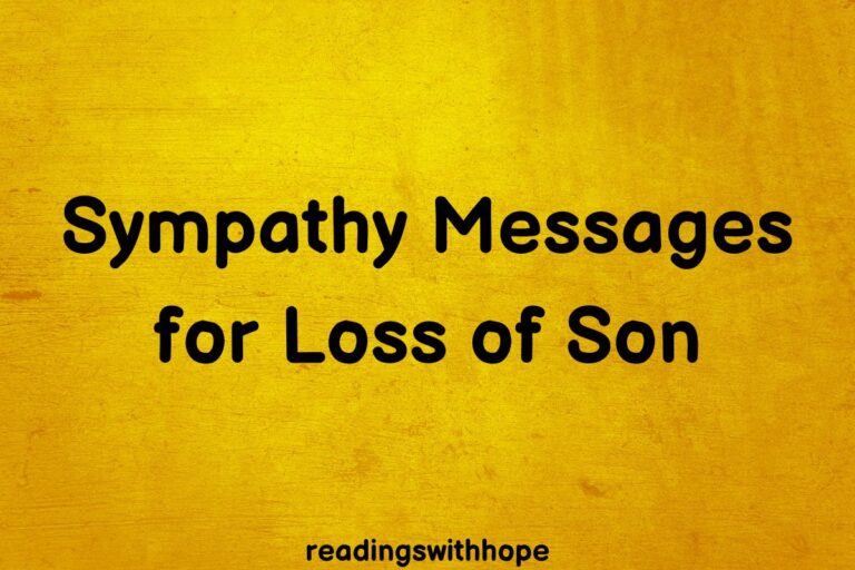 60 Condolences and Sympathy Messages for Loss of Son