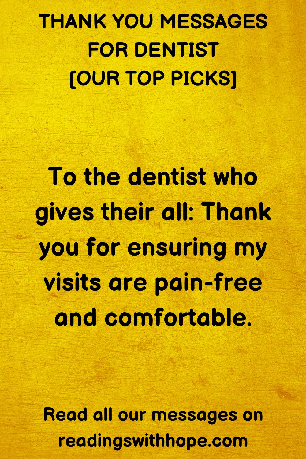 Thank You Message For dentist