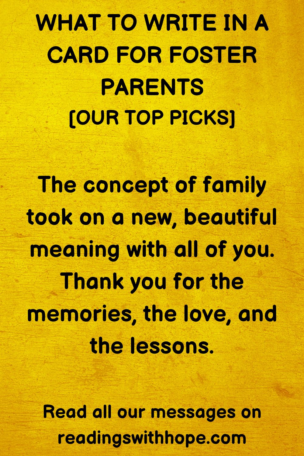 What to Write in a Card for Foster Parents