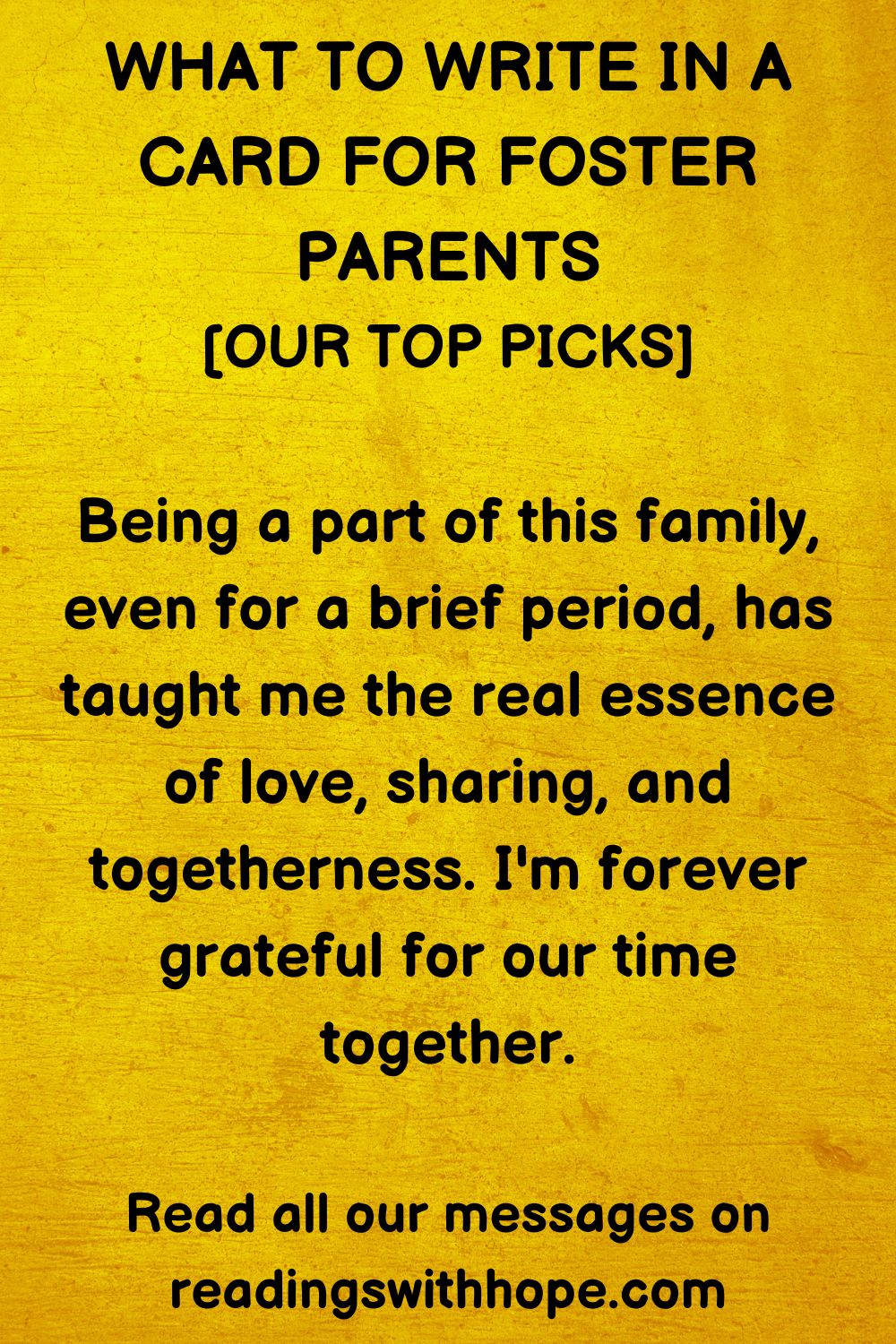 What to Write in a Card for Foster Parents