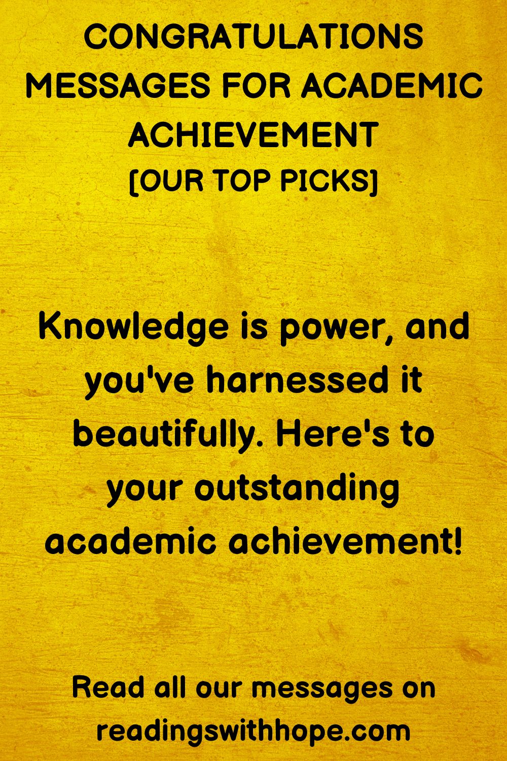 Congratulations Message for Academic Achievement
