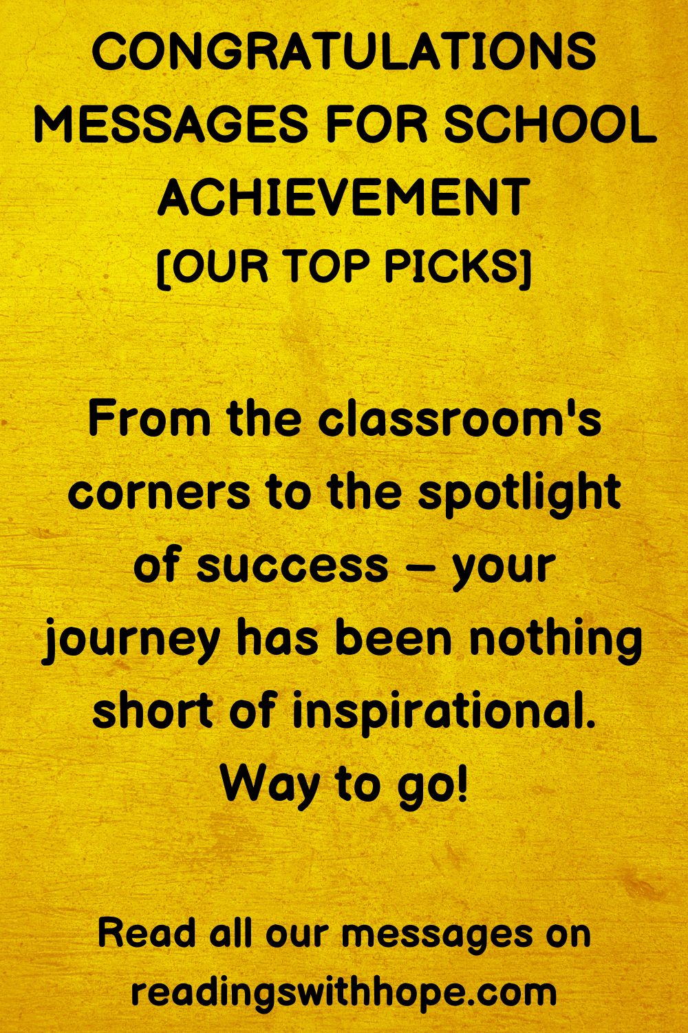 Congratulations Message for School Achievement
