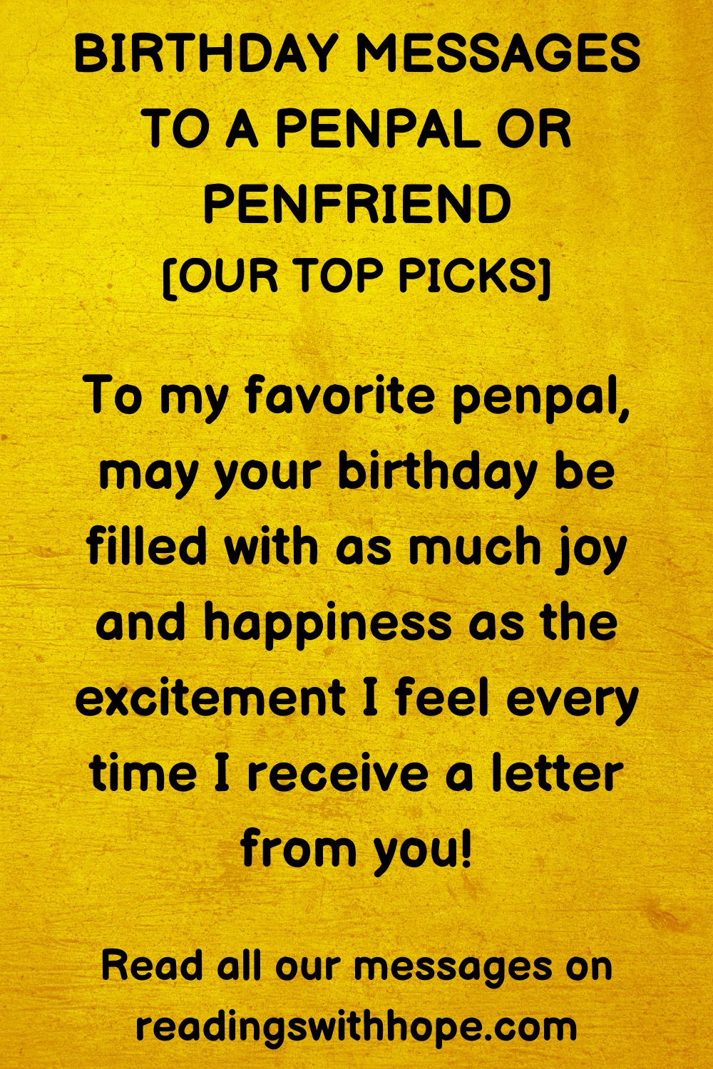 50 Birthday Messages to a Penpal or Penfriend